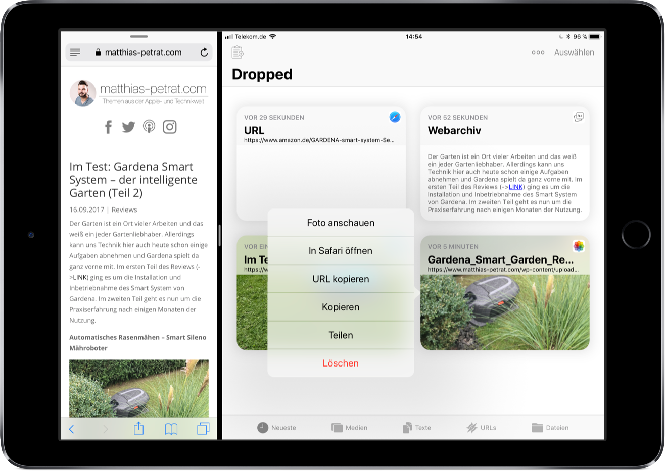 Dropped_iOS_Review5 Dropped: Drag & Drop Clipboard für iPad - speicher dir alles schnell für später