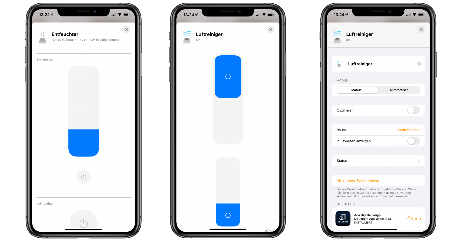 DeLonghi_DDSX220WF_Apple_HomeKit_Luftreiniger_Luftentfeuchter_Entfeuchter_SmartHome_Review4 Ariadry Pure DDSX220WF von De’Longhi  - der Luftentfeuchter im Apple Home