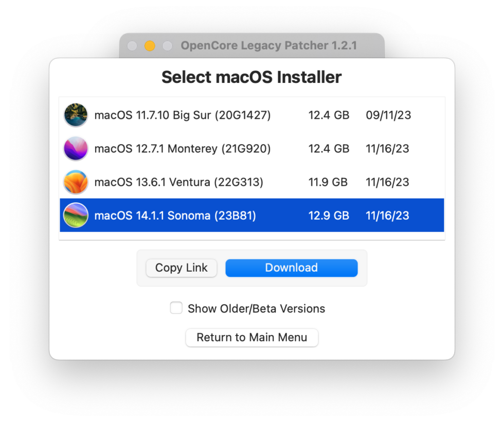 OpenCore Legacy Patcher macOS Sonoma auf alten MacModellen installieren