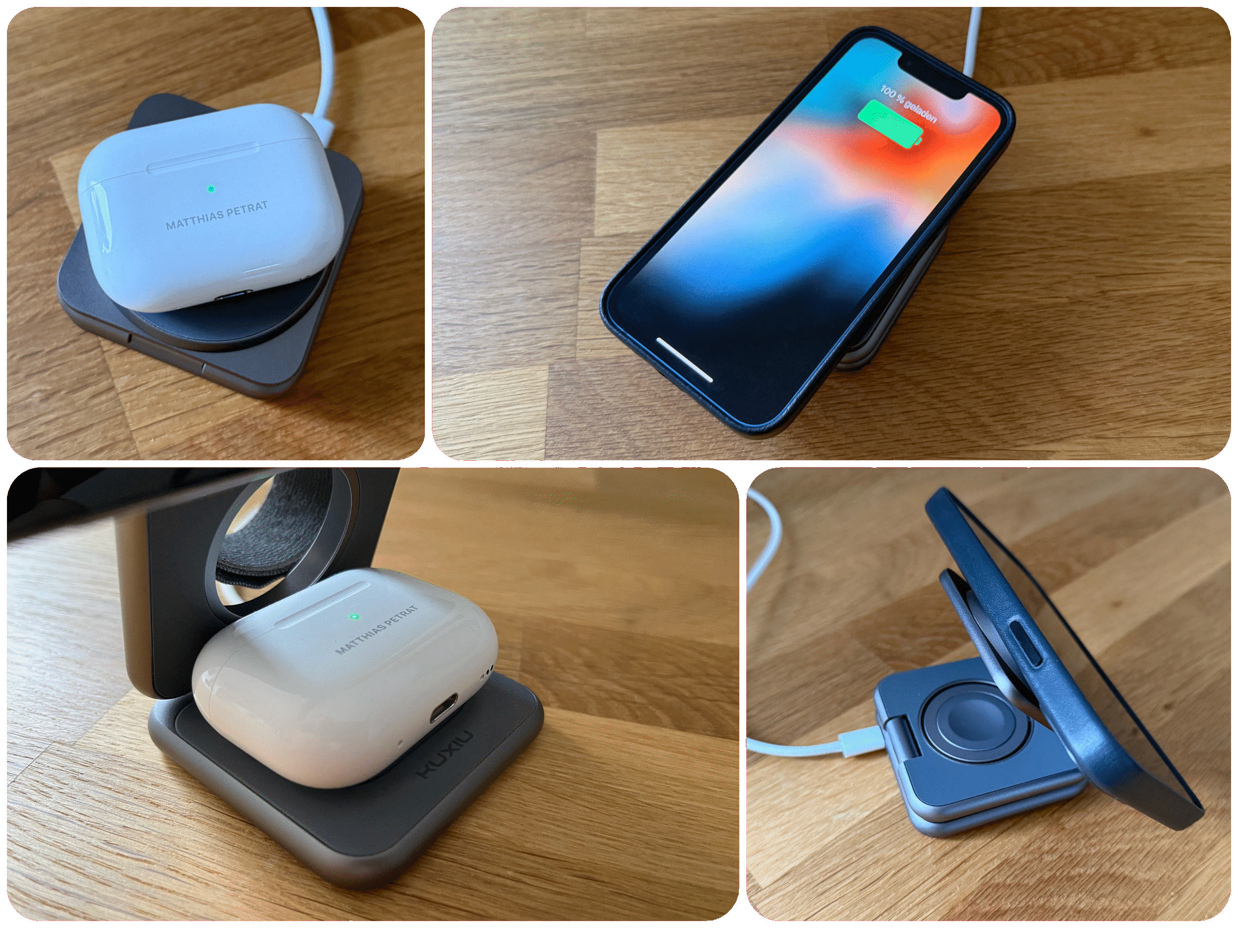 X40 3-in-1-Ladestation mit Qi2 von KUXIU - iPhone, Apple Watch und AirPods zeitgleich aufladen