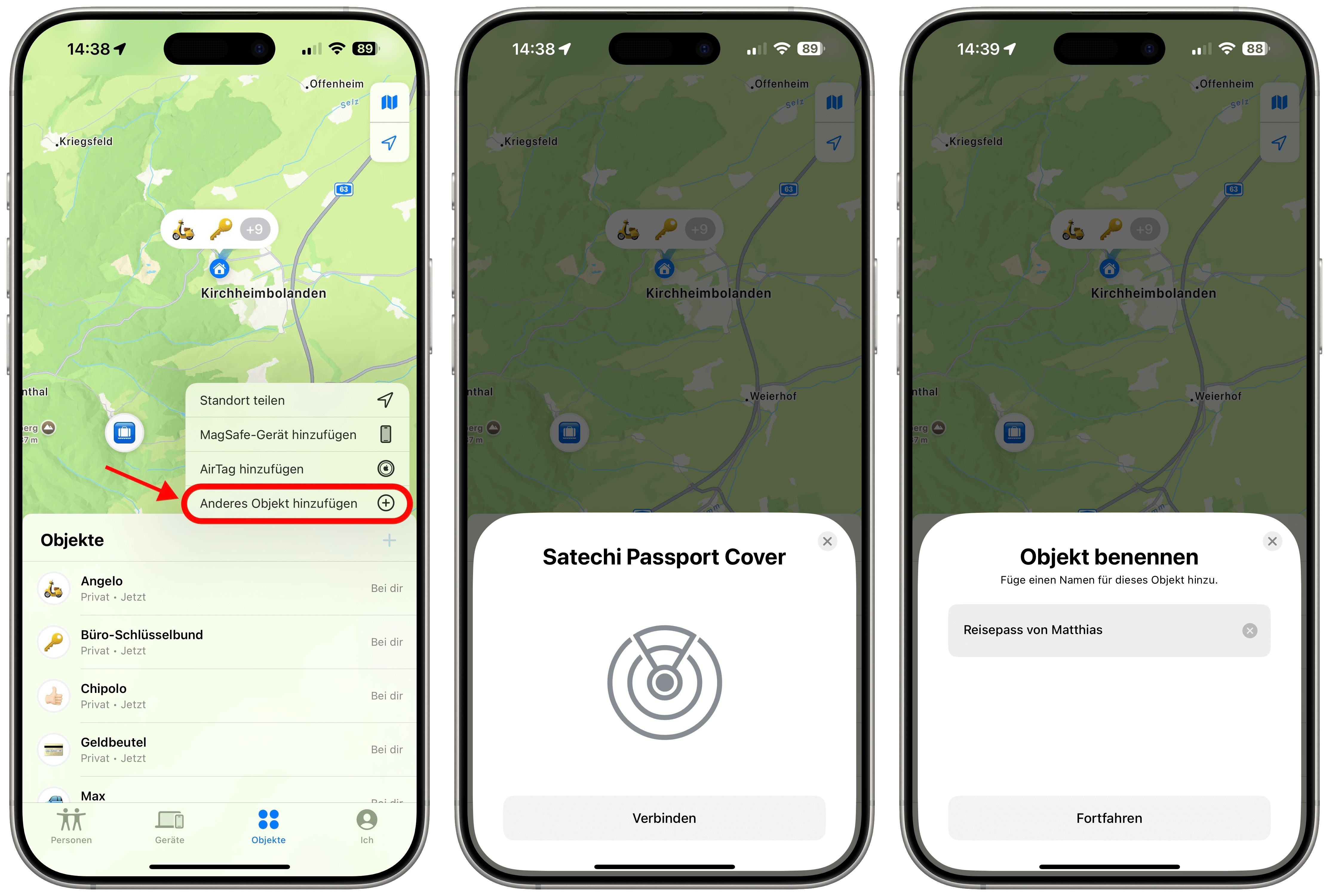 Reisepasshülle mit Apple "Wo Ist?" von Satechi - aufladbar via MagSafe