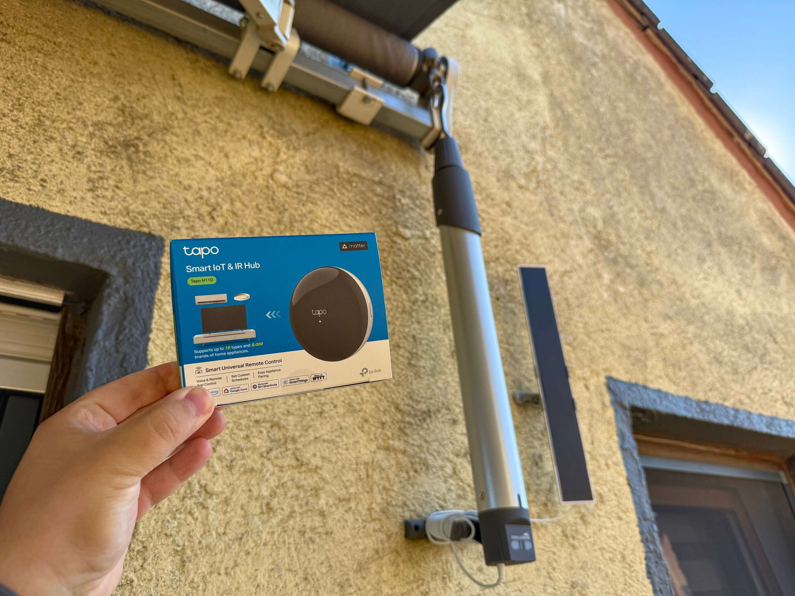 Alltagseindrücke: Akkubetriebener Markisenantrieb via tapo Smart IOT & IR Hub in Apple Home steuern