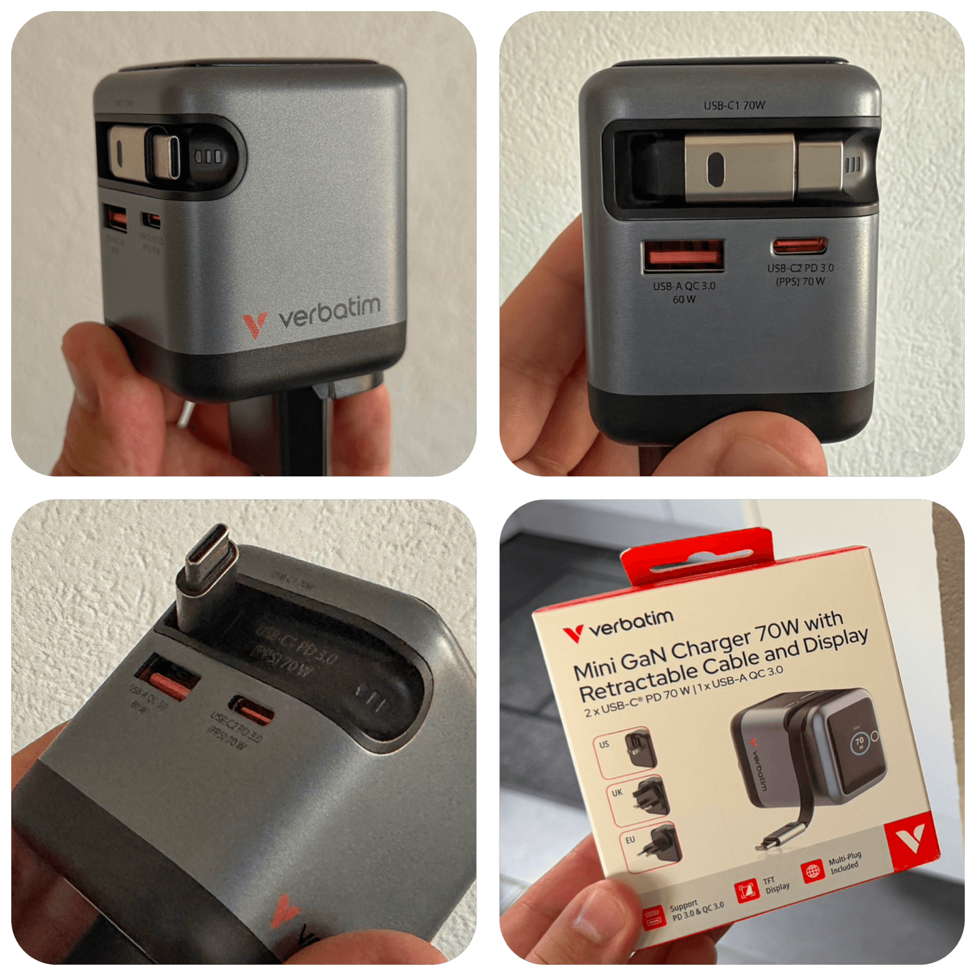 MiniGaNLadegeraet_70W_mit_Display_inkl_ausziehbarem_USBCKabel_von_Verbatim2 Mini-GaN-Ladegerät 70W mit Display inkl. ausziehbarem USB‑C‑Kabel von Verbatim